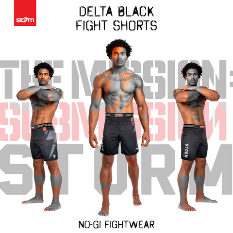 STORM DELTA BLACK COMBAT SHORT - Black/Black