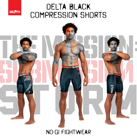 STORM DELTA BLACK COMPRESSION SHORTS - Black/Black