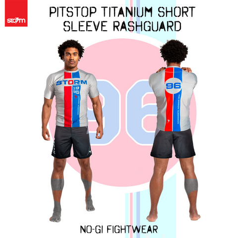 STORM PIT STOP TITANIUM SHORT SLEEVE RASH GUARD